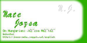 mate jozsa business card